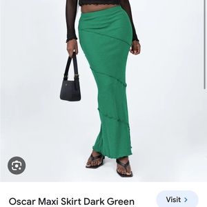 New Princess Polly green Oscar maxi skirt size US 4
